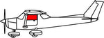Cessna 150, 152 Door Window (Left or Right; Flat) (1967 - 85) 26 - 365 - 18C - 18C