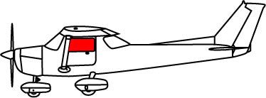 Cessna 150, 152 Door Window (Left or Right; Flat) (1967 - 85) 26 - 365 - 18C - 18C