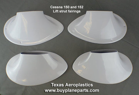 Cessna 150, 152, Lift Strut Fairings (1967 - 1986) 26 - 04 - 80A, 0522150 - 3 - 791, 0522150 - 4 - 791, 0421002 - 1 - 791, 0421002 - 2 - 791 - Texas Aeroplastics