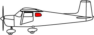 Cessna 150 (1961 - 63) Rear Window (Left or Right); 26 - 363 - 18C, 0412522 - 7 - 18C