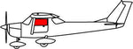 Cessna 150 Door Window (Left or Right) (1966) 26 - 364 - 18C, 0413390 - 20 - 18C