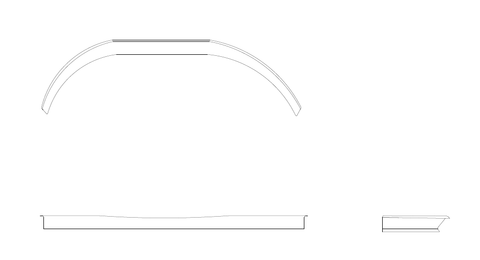 Cessna 150/152 Interior - Rear Window Trim Cover - 150K, L, M, 152 - 0414030 - 2 - 21B