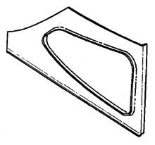 CESSNA 172 INTERIOR - SIDE WINDOW TRIM - RIGHT REAR (1963 to 1965) 172D, E, F - 0500210 - 40 - 21B