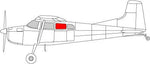 Cessna 180, 185 Center Window (Left or Right) 30 - 384 - 18C, 0700112 - 1, 0700112 - 2 - 18C
