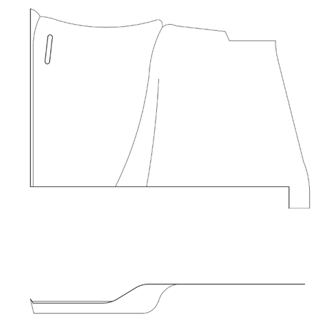 Cessna 182 Interior - Lower Trim Panel LH - 182R, T182, R182, TR182, FR182 (1981 - 1986), 2215022 - 9 - 21B