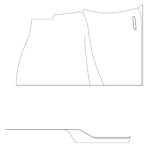 Cessna 182 Interior - Lower Trim Panel RH - 182R, T182, R182, TR182, FR182 (1981 - 1986), 2215022 - 10 - 21B