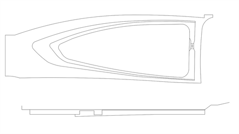 Cessna 182 Interior - Side Window Frame Cover Skylane LH - 182M (1969), 0715009 - 1 - 21B