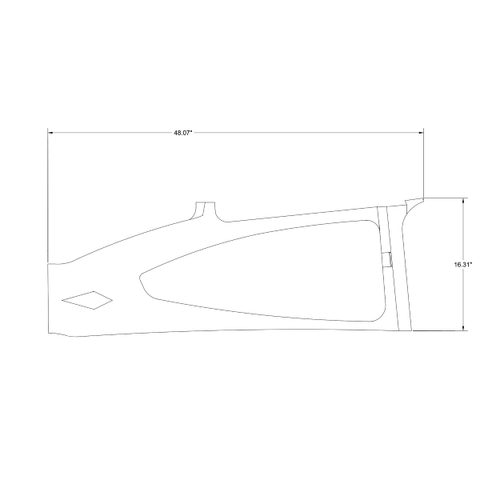 Cessna 182 Interior - Side Window Skylane LH - 182G (1964), 0700702 - 15 - 434 - 21B