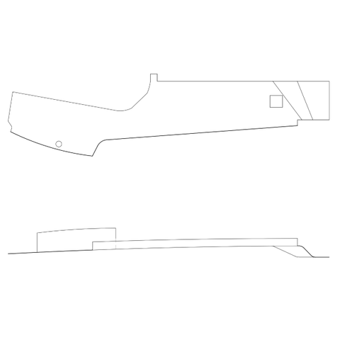 Cessna 182 Interior - Upper Trim Panel RH - 182R, T182, R182, TR182, FR182 (1981 - 1986), 2215022 - 12 - 21B