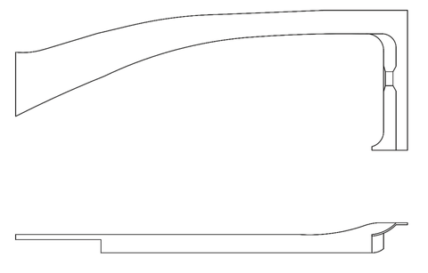 Cessna 182 Interior - Window Molding Skylane LH - 182P (1973), 0715032 - 9 - 21B