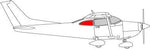 Cessna 182 Rear Side Window (Right) (1964 - 75) 31 - 372 - 18C, 0711675 - 18C