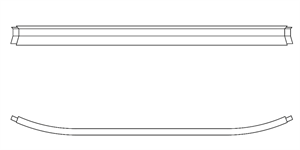 Cessna 182 Skylane Aft Window Molding 182G, H, J, K, L (1964 - 1968) 0700702 - 12 - 21B