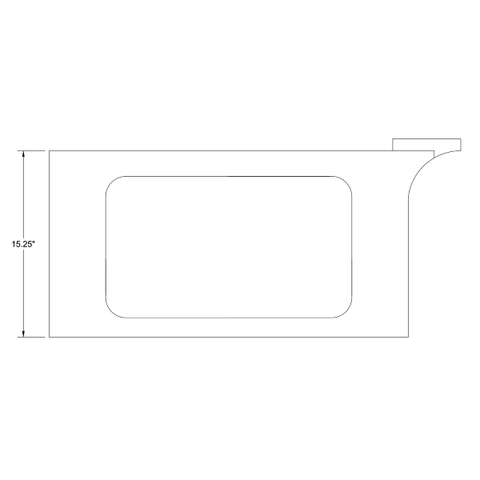 Cessna 206 Interior - Stationair LH Center Moulding - U206F, TU206F, U206G, TU206G (1972 - 1986), 1200656 - 20 - 21B