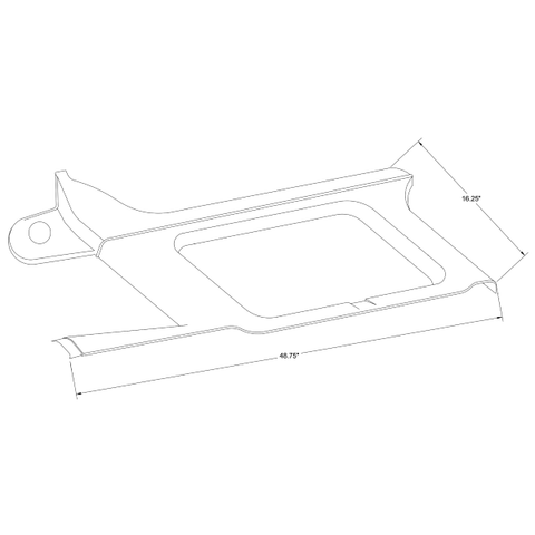 Cessna 206 Interior - Stationair RH Forward Openable Window Moulding - U206F, TU206F, U206G, TU206G (1972 - 1986), 1215105 - 2 - 21B