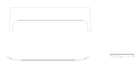 Cessna 210 Interior - Centurion Molding - Window Lower Rear - 210K, 210L, 210M, 210N, T210K, T210L, T210M, T210N (1970 - 1984), 1215045 - 18 - 21B