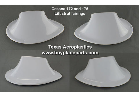 CESSNA LIFT STRUT FAIRINGS, Cessna 172 Strut Fairings 28 - 06 - 80A (1958 - 1973), 0522150 - 1, 0522150 - 2, 0522150 - 3, 0522150 - 4 - Texas Aeroplastics