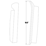 Piper Interior - Cabin Door Window Moulding - PA - 24, 30, 39 - 23314 - 06 - 21B