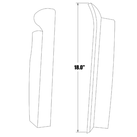 Piper Interior - Cabin Door Window Moulding - PA - 24, 30, 39 - 23314 - 06 - 21B