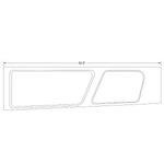 Piper Interior - Front Right Window Molding Assembly - PA - 24 - 260, PA - 30 - 25416 - 00 - 21B