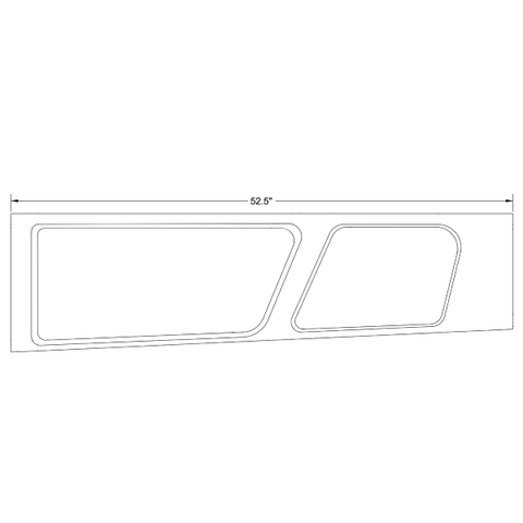 Piper Interior - Front Right Window Molding Assembly - PA - 24 - 260, PA - 30 - 25416 - 00 - 21B