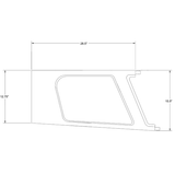 Piper Interior - Rear Window Molding LEFT - PA - 24 - 260, PA - 30 - 25417 - 00 - 21B