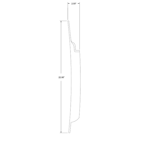 Piper Interior - Right Center Window Molding - PA - 24 - 180, PA - 24 - 250 - 20758 - 09 - 21B