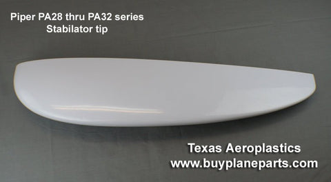 PIPER STABILATOR TIPS (Right or Left) 60 - 23 - 80A, 63584 - 10 - Texas Aeroplastics