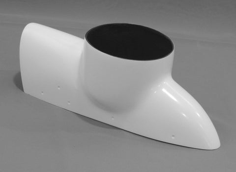 Piper Vertical Fin Tip. 3.75" Light Mount, Fiberglass. Early PA - 28 Models (Thru 1971). Piper 63514 - 06, 63514 - 006 - 18D